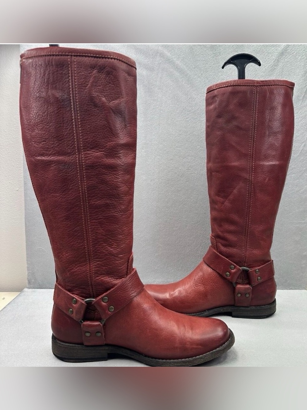 Frye Women's Riding Boots- Deep Red 6.5 - Picture 5 of 9